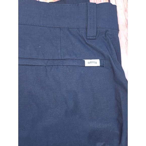 Orvis Mens Navy Stretch Water-Repellent Pants 32x29 Nylon Blend - Picture 8 of 10